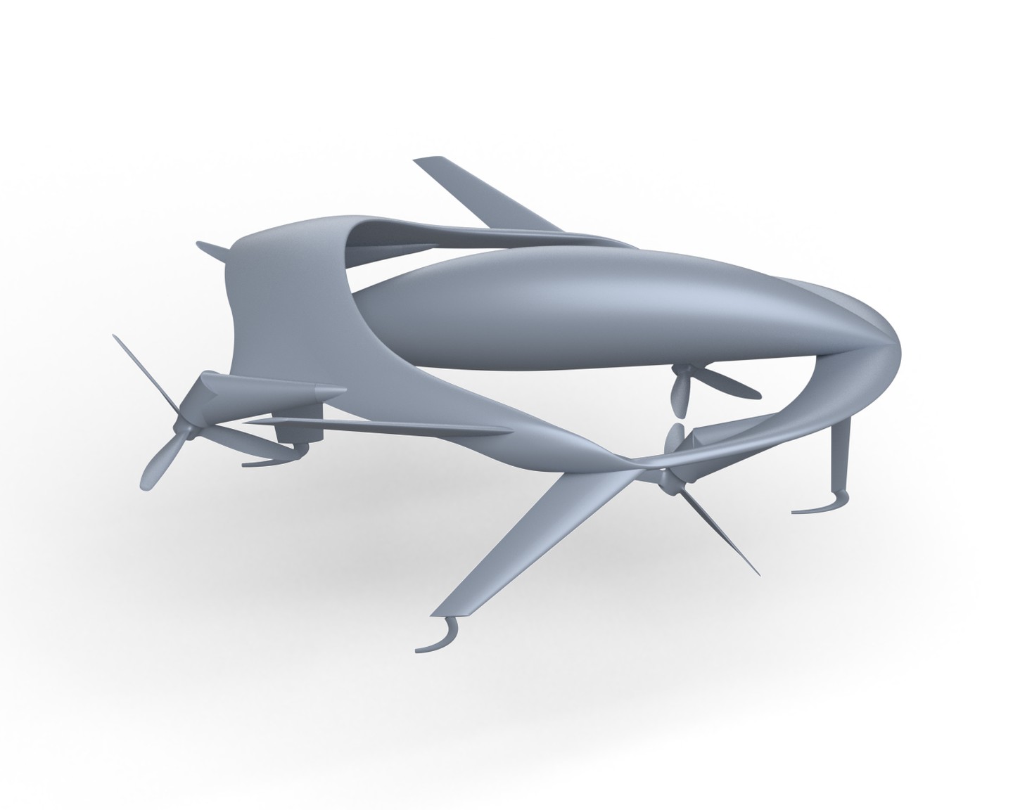 EIQUAD: a ring wing carried by four tilted propellers